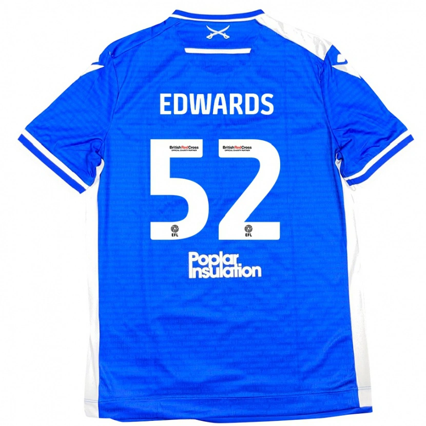 Danxen Donna Maglia Max Edwards #52 Blu Bianco Kit Gara Home 2024/25 Maglietta