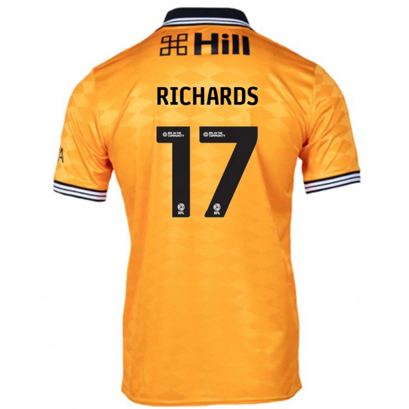 Danxen Donna Maglia Taylor Richards #17 Arancione Kit Gara Home 2024/25 Maglietta
