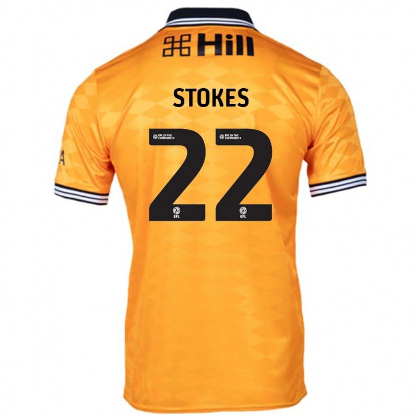 Danxen Donna Maglia Josh Stokes #22 Arancione Kit Gara Home 2024/25 Maglietta