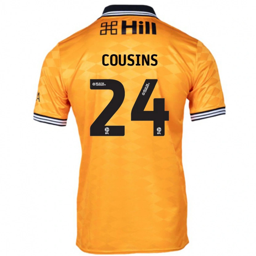 Danxen Donna Maglia Jordan Cousins #24 Arancione Kit Gara Home 2024/25 Maglietta