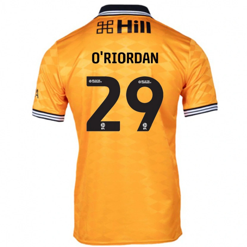 Danxen Donna Maglia Connor O'riordan #29 Arancione Kit Gara Home 2024/25 Maglietta