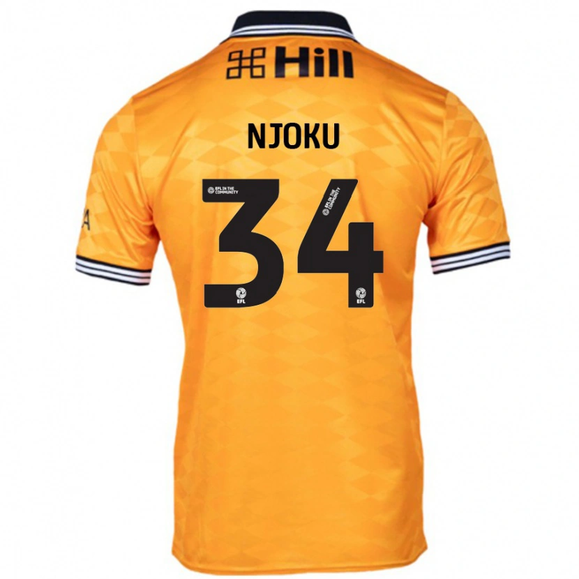 Danxen Donna Maglia Brandon Njoku #34 Arancione Kit Gara Home 2024/25 Maglietta