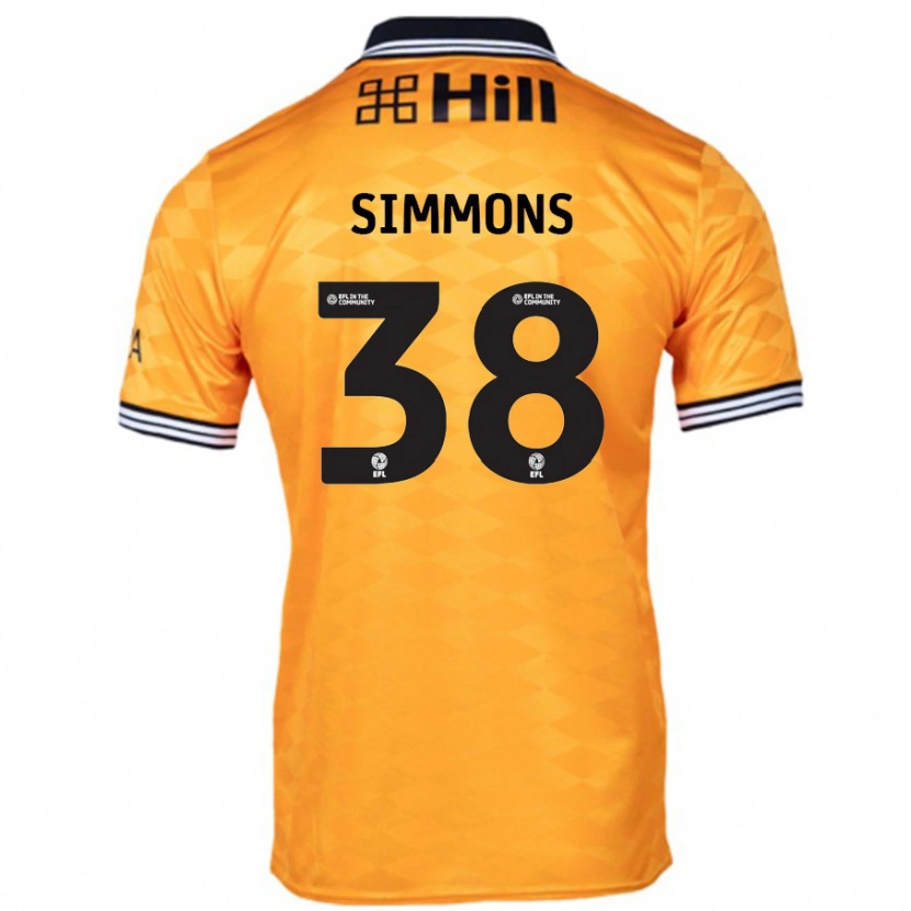 Danxen Donna Maglia Bella Simmons #38 Arancione Kit Gara Home 2024/25 Maglietta