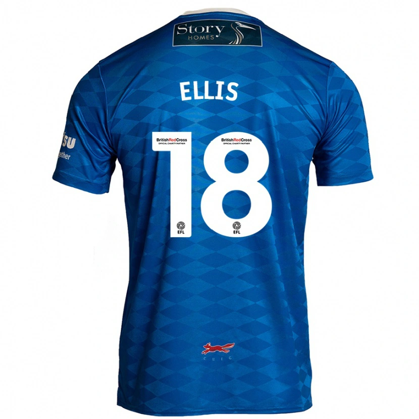 Danxen Donna Maglia Jack Ellis #18 Blu Kit Gara Home 2024/25 Maglietta