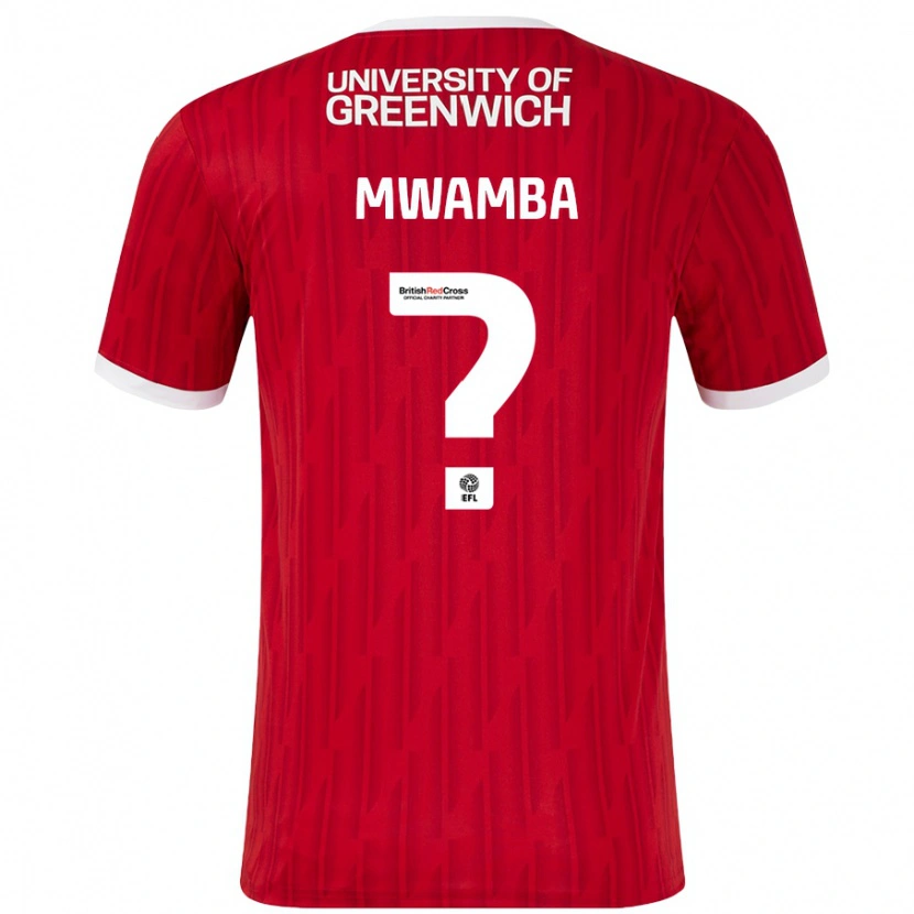 Danxen Donna Maglia Alan Mwamba #0 Rosso Bianco Kit Gara Home 2024/25 Maglietta