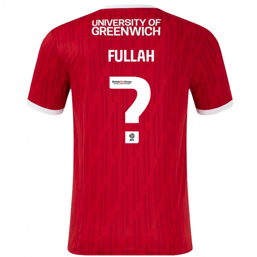 Danxen Donna Maglia Ibrahim Fullah #0 Rosso Bianco Kit Gara Home 2024/25 Maglietta