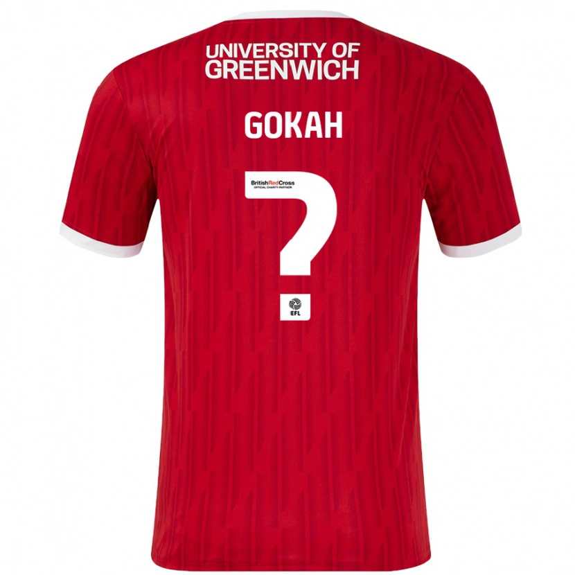 Danxen Donna Maglia Reuben Gokah #0 Rosso Bianco Kit Gara Home 2024/25 Maglietta