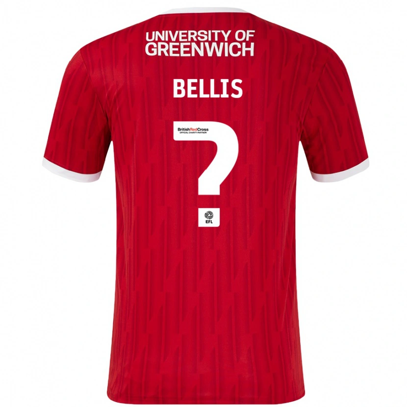 Danxen Donna Maglia Reece Bellis #0 Rosso Bianco Kit Gara Home 2024/25 Maglietta
