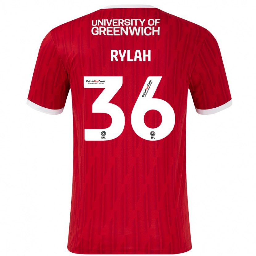 Danxen Donna Maglia Henry Rylah #36 Rosso Bianco Kit Gara Home 2024/25 Maglietta