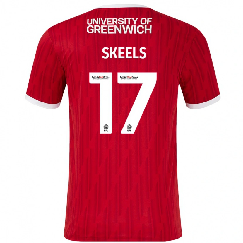 Danxen Donna Maglia Kiera Skeels #17 Rosso Bianco Kit Gara Home 2024/25 Maglietta
