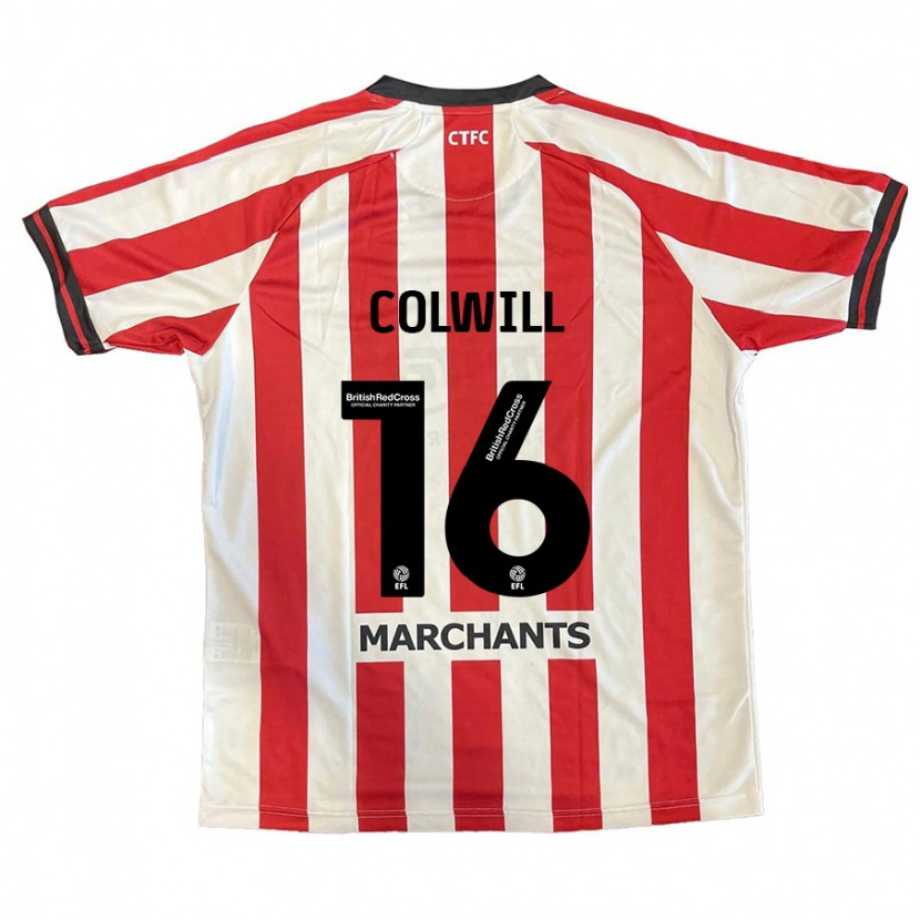 Danxen Donna Maglia Joel Colwill #16 Rosso Bianco Kit Gara Home 2024/25 Maglietta