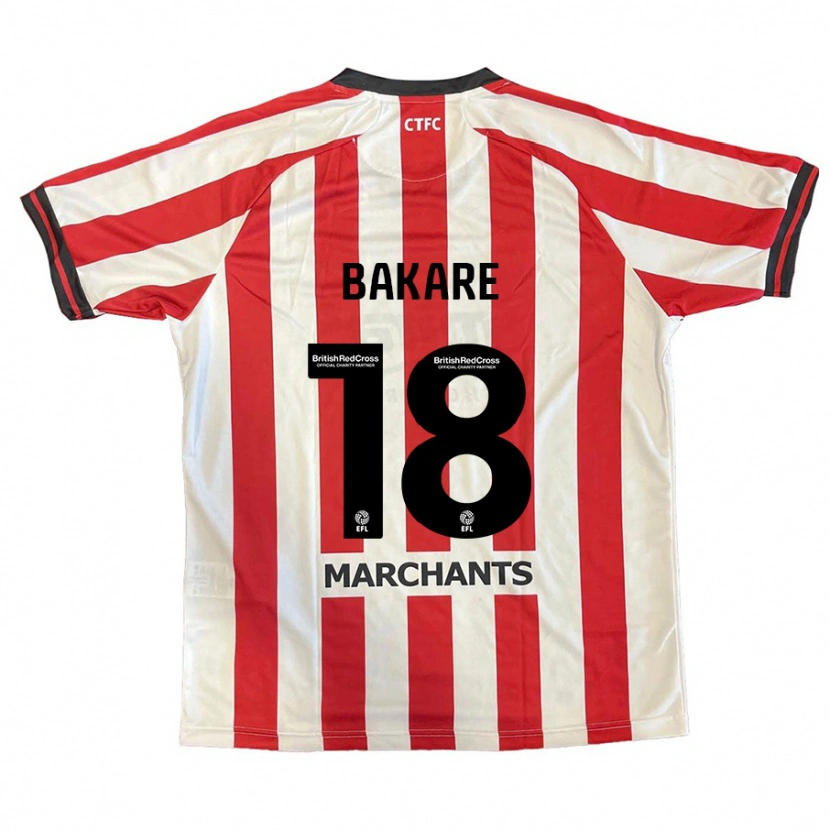 Danxen Donna Maglia Ibrahim Bakare #18 Rosso Bianco Kit Gara Home 2024/25 Maglietta