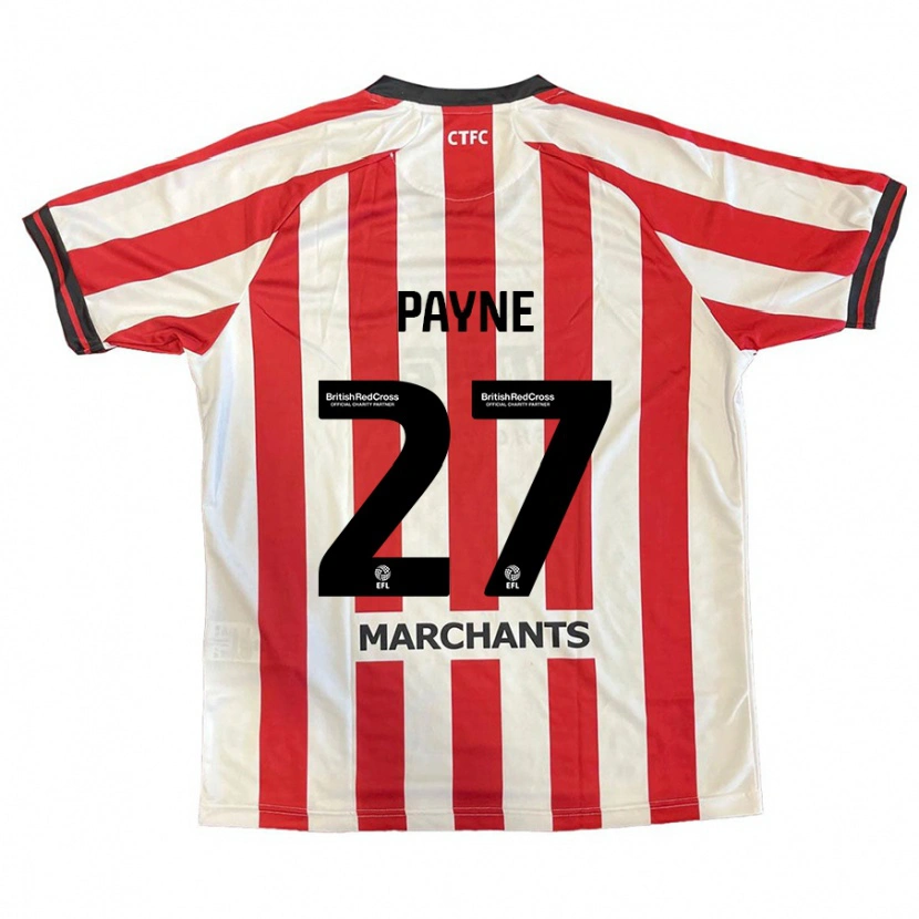 Danxen Donna Maglia Lewis Payne #27 Rosso Bianco Kit Gara Home 2024/25 Maglietta