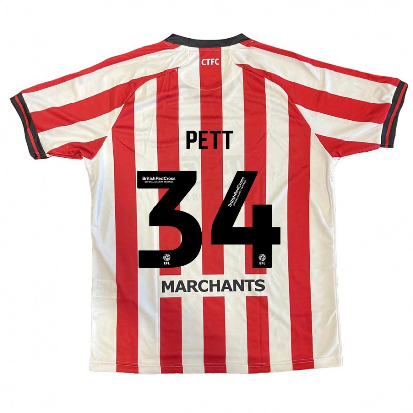 Danxen Donna Maglia Tom Pett #34 Rosso Bianco Kit Gara Home 2024/25 Maglietta