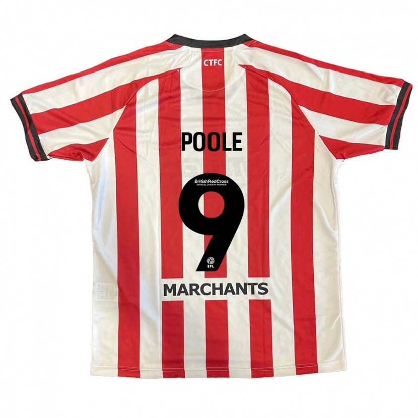 Danxen Donna Maglia Phoebie Poole #9 Rosso Bianco Kit Gara Home 2024/25 Maglietta