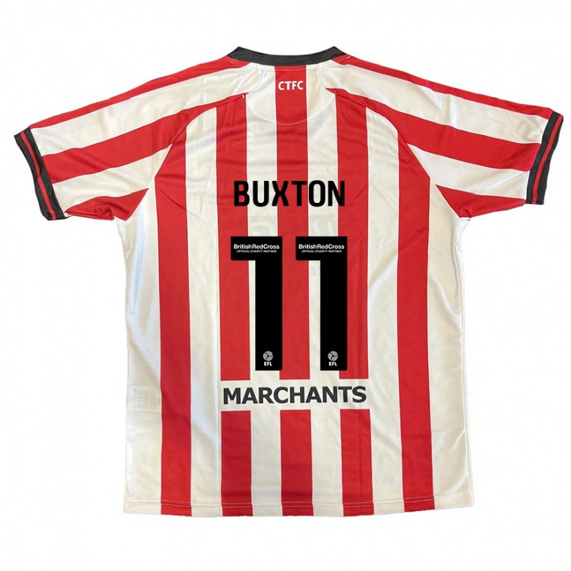 Danxen Donna Maglia Charlotte Buxton #11 Rosso Bianco Kit Gara Home 2024/25 Maglietta