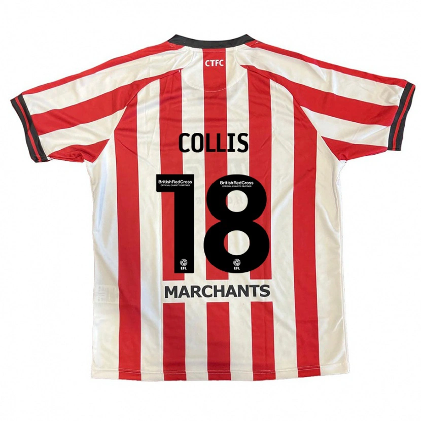 Danxen Donna Maglia Maisy Collis #18 Rosso Bianco Kit Gara Home 2024/25 Maglietta