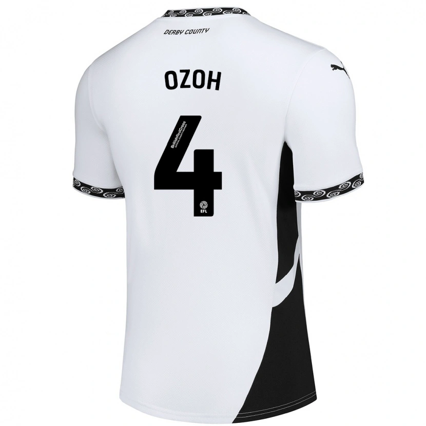 Danxen Donna Maglia David Ozoh #4 Bianco Nero Kit Gara Home 2024/25 Maglietta