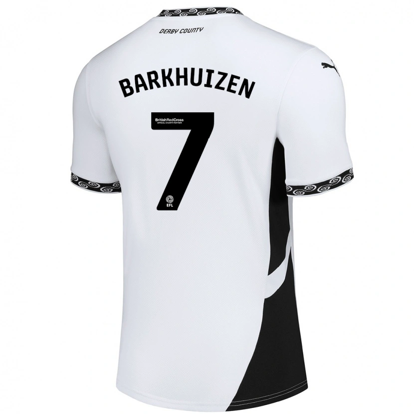 Danxen Donna Maglia Tom Barkhuizen #7 Bianco Nero Kit Gara Home 2024/25 Maglietta