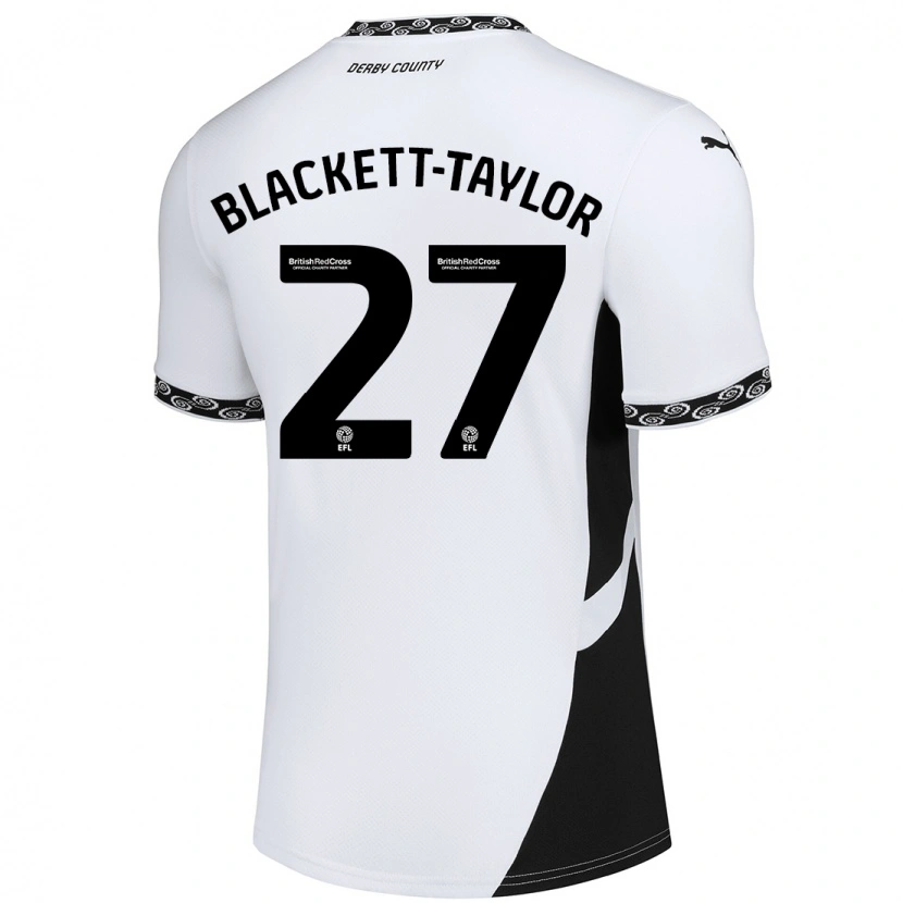 Danxen Donna Maglia Corey Blackett-Taylor #27 Bianco Nero Kit Gara Home 2024/25 Maglietta