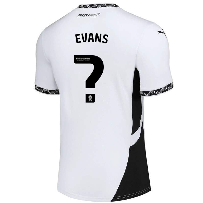 Danxen Donna Maglia Harry Evans #0 Bianco Nero Kit Gara Home 2024/25 Maglietta