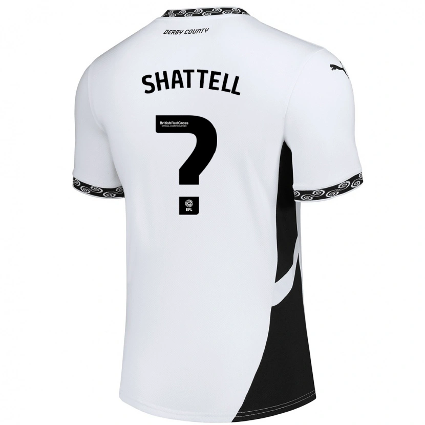 Danxen Donna Maglia Josh Shattell #0 Bianco Nero Kit Gara Home 2024/25 Maglietta