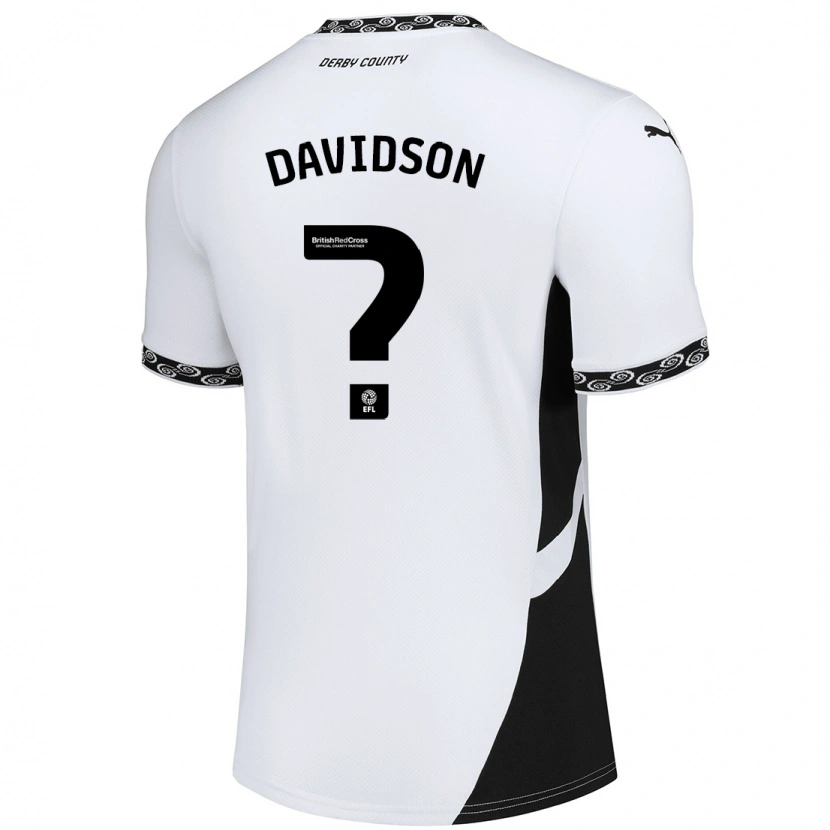 Danxen Donna Maglia Jayden Davidson #0 Bianco Nero Kit Gara Home 2024/25 Maglietta