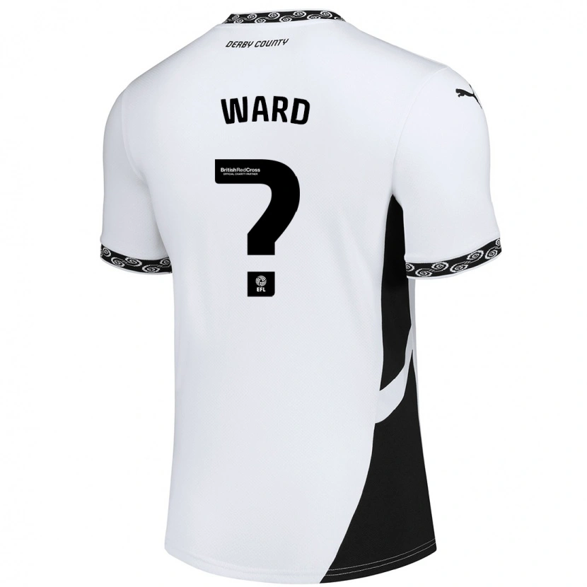 Danxen Donna Maglia James Ward #0 Bianco Nero Kit Gara Home 2024/25 Maglietta