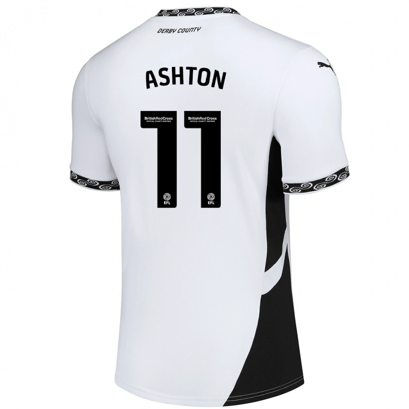 Danxen Donna Maglia Eleanor Ashton #11 Bianco Nero Kit Gara Home 2024/25 Maglietta
