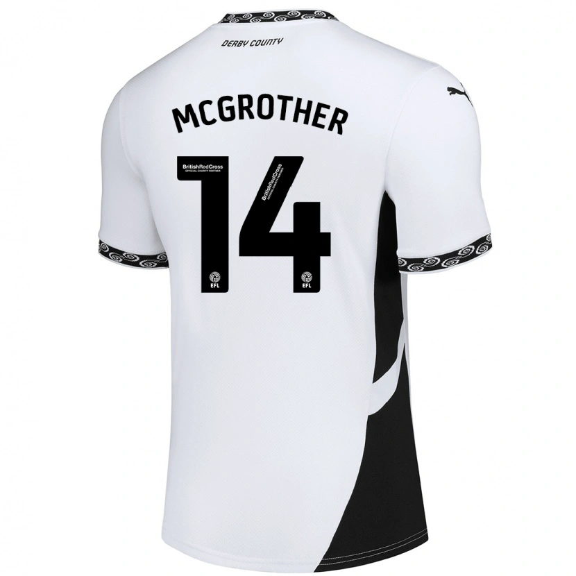 Danxen Donna Maglia Becky Mcgrother #14 Bianco Nero Kit Gara Home 2024/25 Maglietta