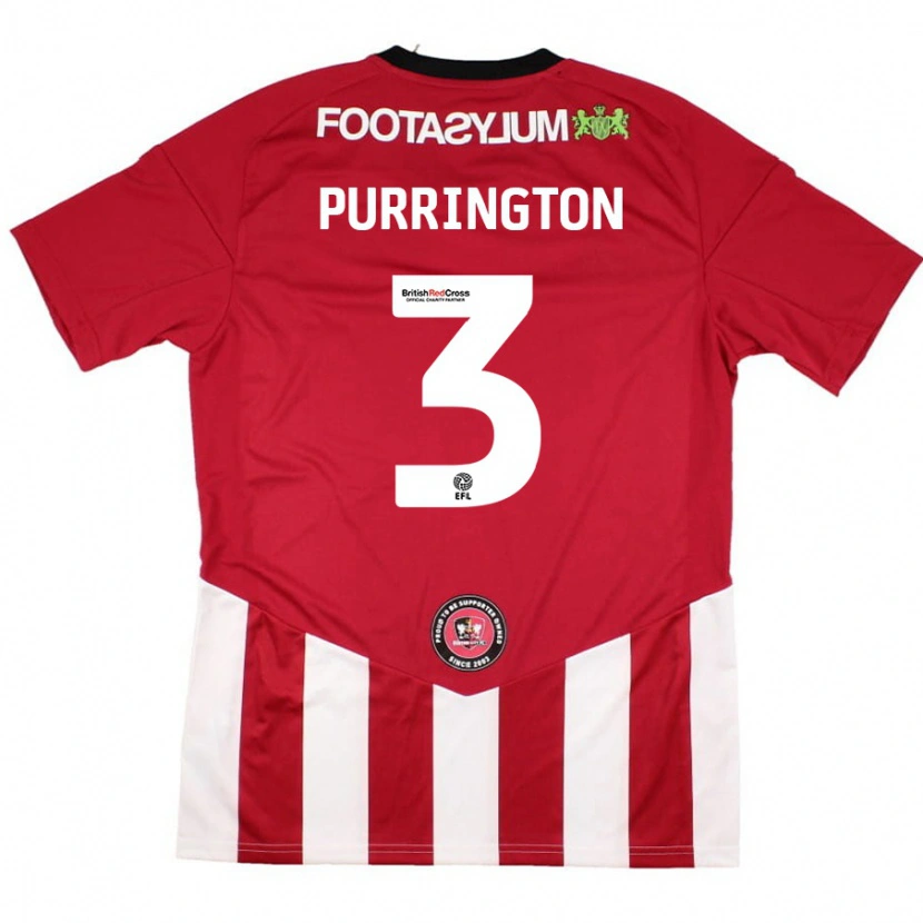 Danxen Donna Maglia Ben Purrington #3 Rosso Bianco Kit Gara Home 2024/25 Maglietta