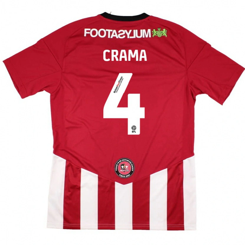 Danxen Donna Maglia Tristan Crama #4 Rosso Bianco Kit Gara Home 2024/25 Maglietta