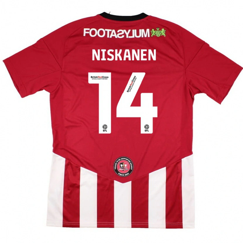 Danxen Donna Maglia Ilmari Niskanen #14 Rosso Bianco Kit Gara Home 2024/25 Maglietta