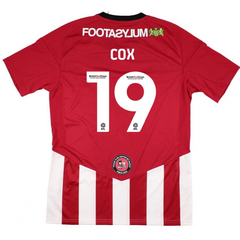 Danxen Donna Maglia Sonny Cox #19 Rosso Bianco Kit Gara Home 2024/25 Maglietta