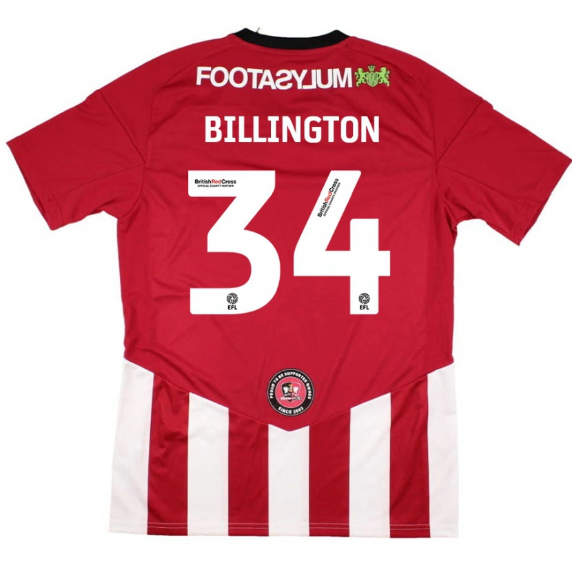 Danxen Donna Maglia Gabe Billington #34 Rosso Bianco Kit Gara Home 2024/25 Maglietta