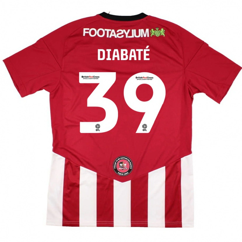 Danxen Donna Maglia Cheick Diabaté #39 Rosso Bianco Kit Gara Home 2024/25 Maglietta