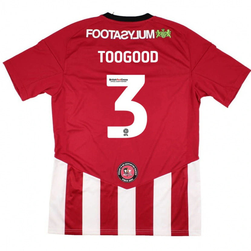 Danxen Donna Maglia Emily Toogood #3 Rosso Bianco Kit Gara Home 2024/25 Maglietta