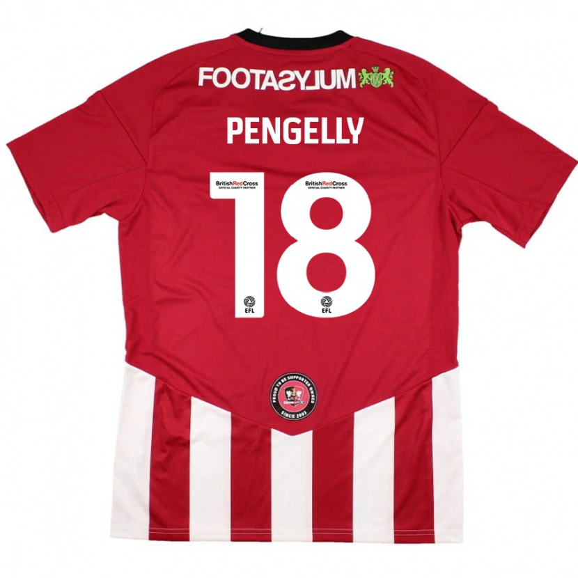 Danxen Donna Maglia Connie Pengelly #18 Rosso Bianco Kit Gara Home 2024/25 Maglietta