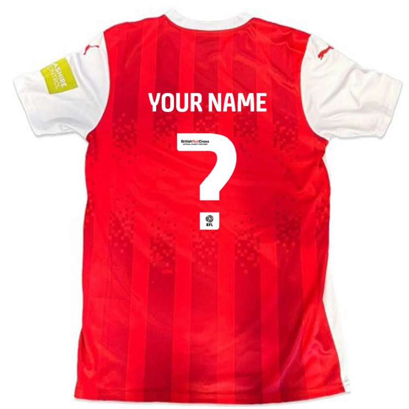 Danxen Donna Maglia Il Tuo Nome #0 Rosso Bianco Kit Gara Home 2024/25 Maglietta