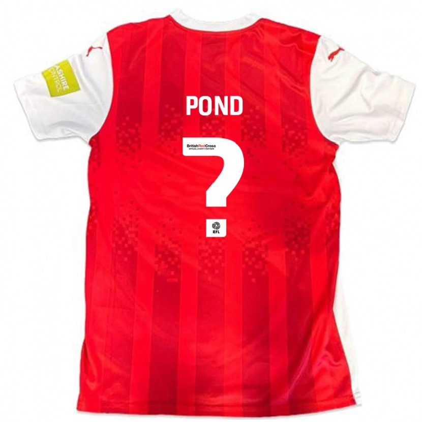 Danxen Donna Maglia Nathan Pond #0 Rosso Bianco Kit Gara Home 2024/25 Maglietta
