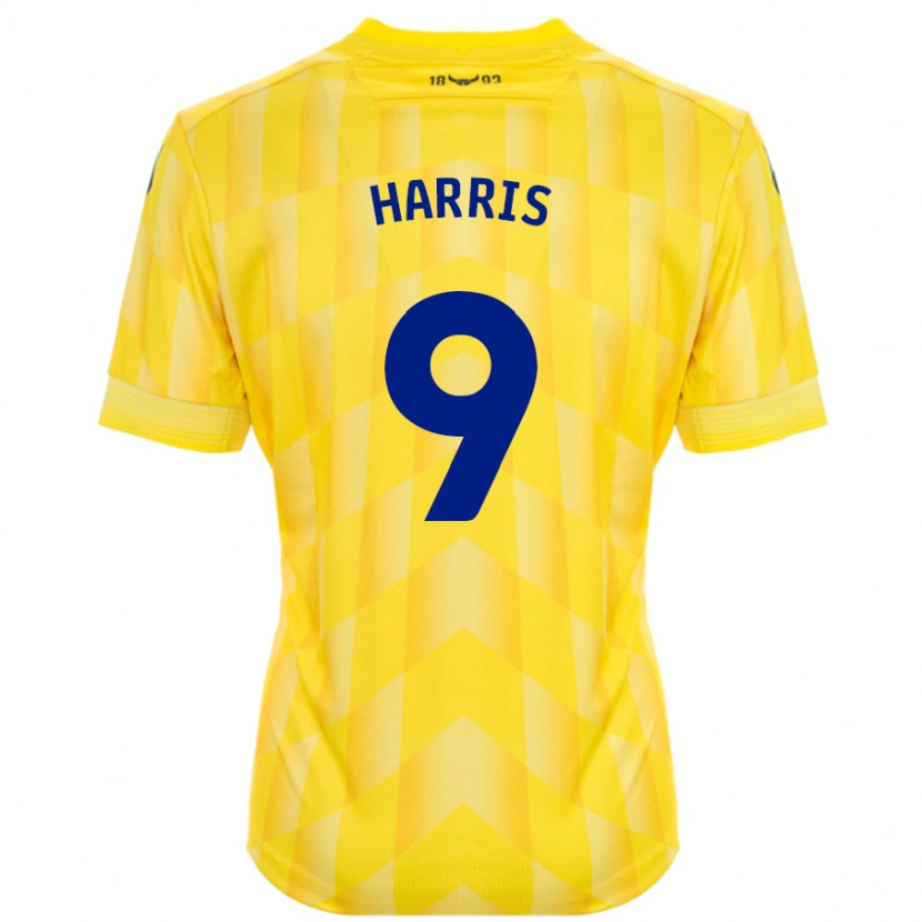 Danxen Donna Maglia Mark Harris #9 Giallo Kit Gara Home 2024/25 Maglietta
