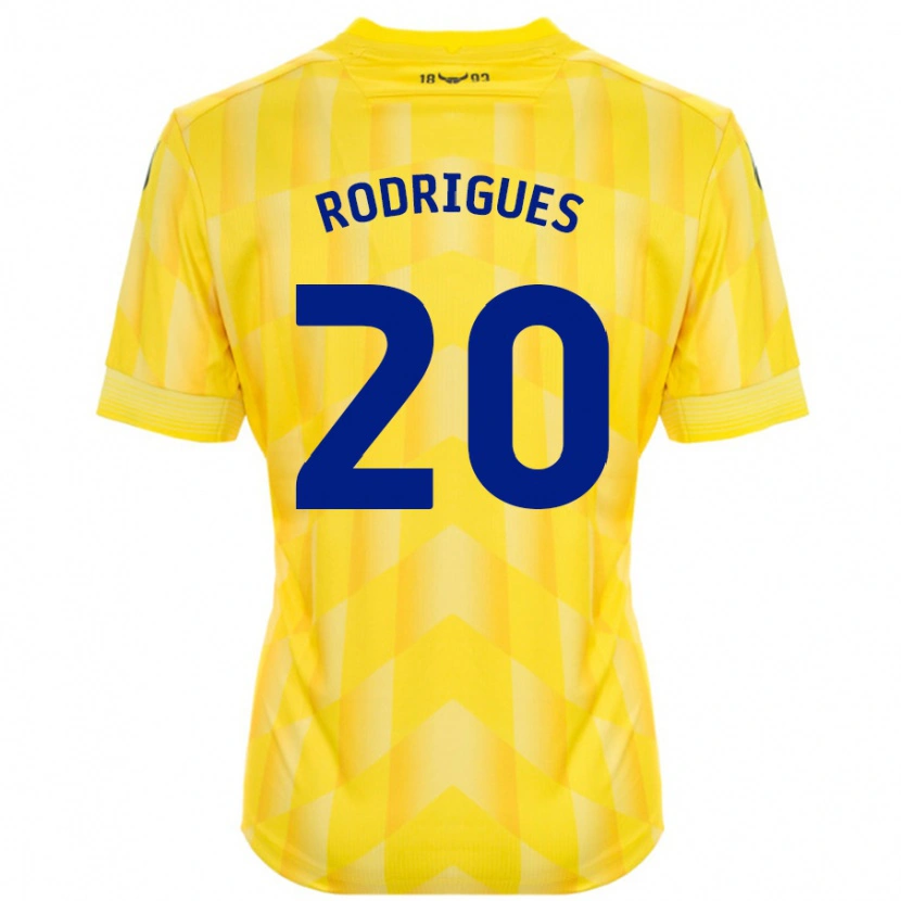 Danxen Donna Maglia Rúben Rodrigues #20 Giallo Kit Gara Home 2024/25 Maglietta