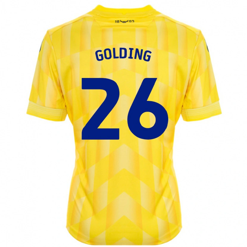 Danxen Donna Maglia James Golding #26 Giallo Kit Gara Home 2024/25 Maglietta