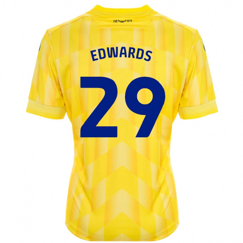 Danxen Donna Maglia Kyle Edwards #29 Giallo Kit Gara Home 2024/25 Maglietta