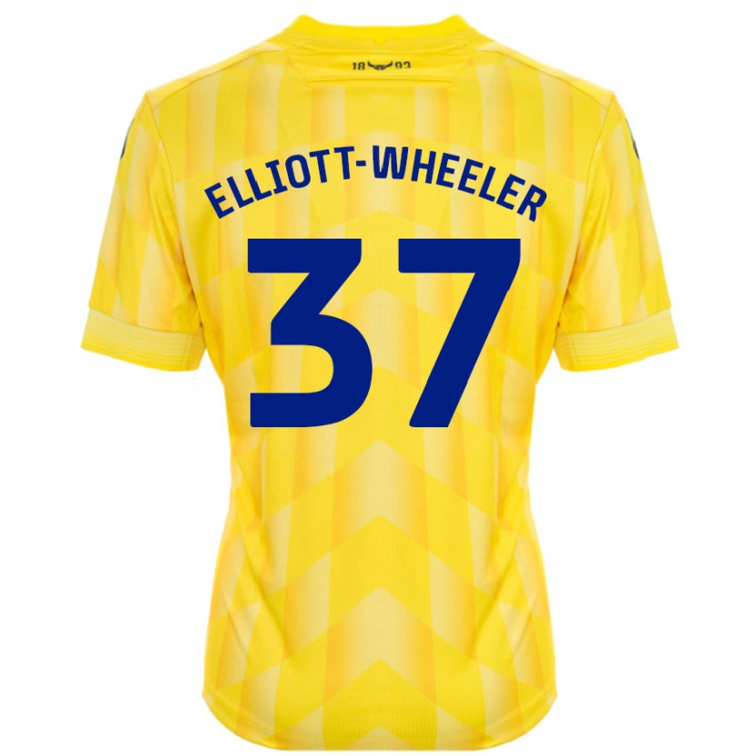Danxen Donna Maglia Aidan Elliott-Wheeler #37 Giallo Kit Gara Home 2024/25 Maglietta