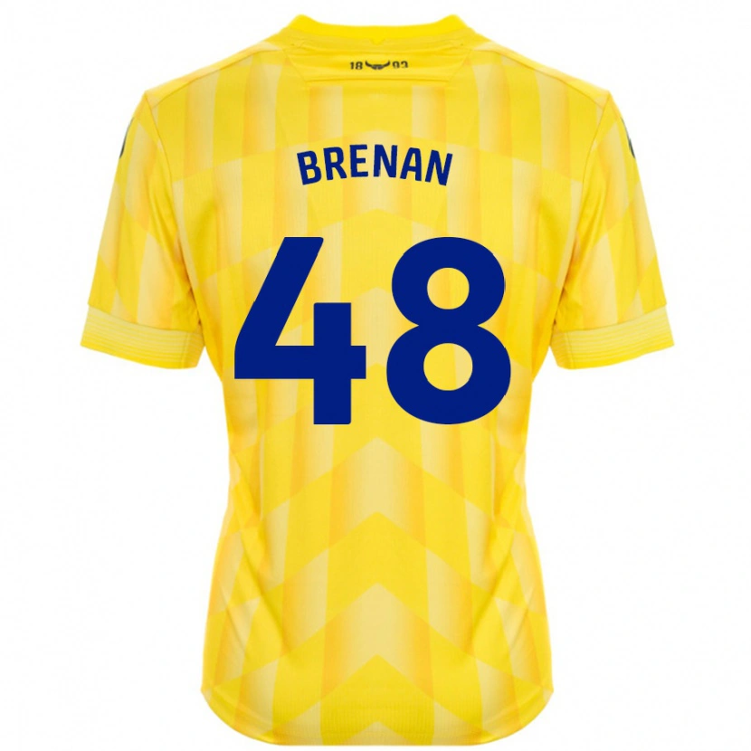 Danxen Donna Maglia Tobias Brenan #48 Giallo Kit Gara Home 2024/25 Maglietta