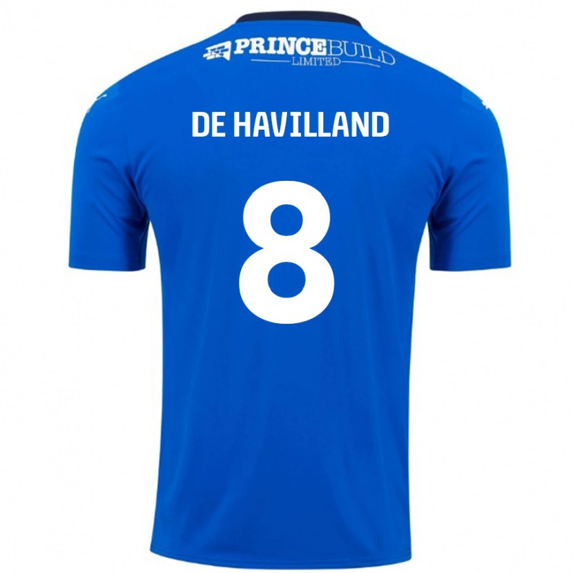 Danxen Donna Maglia Ryan De Havilland #8 Blu Bianco Kit Gara Home 2024/25 Maglietta