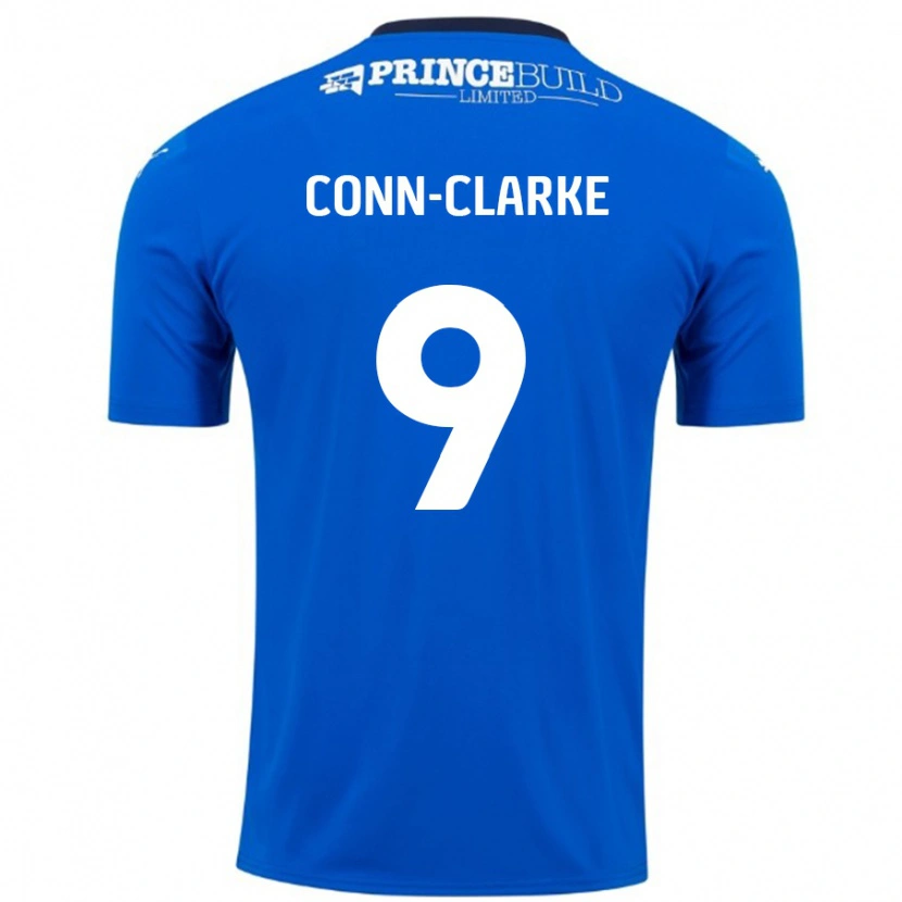 Danxen Donna Maglia Chris Conn-Clarke #9 Blu Bianco Kit Gara Home 2024/25 Maglietta