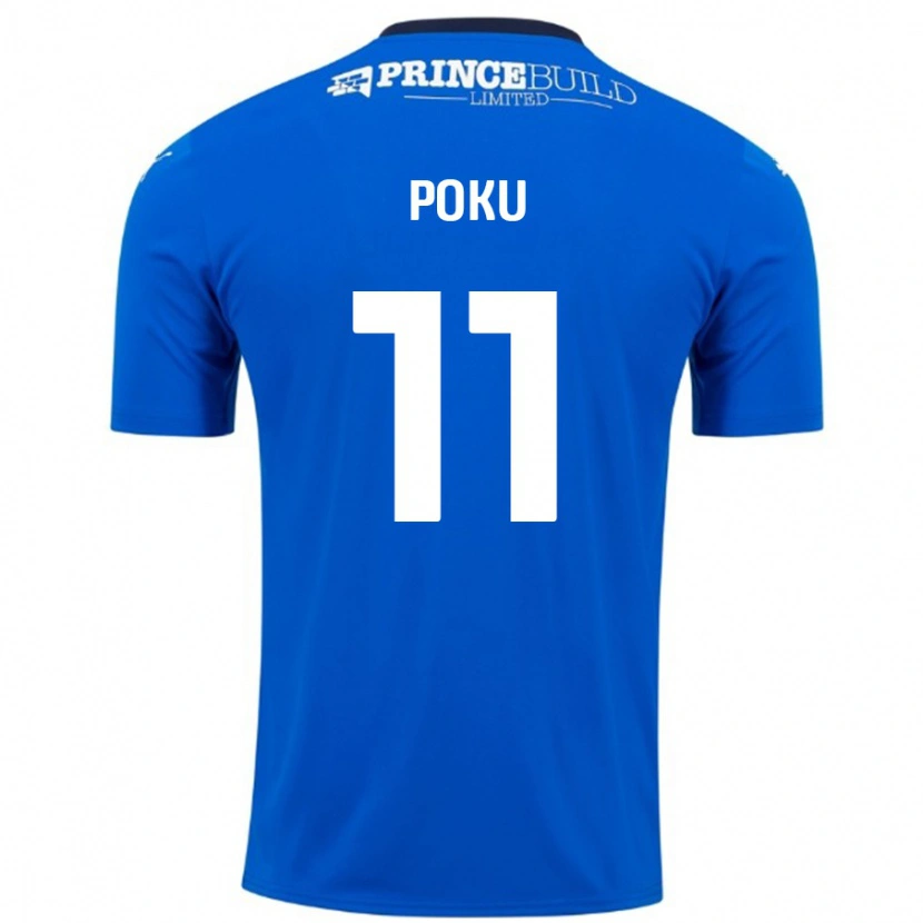 Danxen Donna Maglia Kwame Poku #11 Blu Bianco Kit Gara Home 2024/25 Maglietta