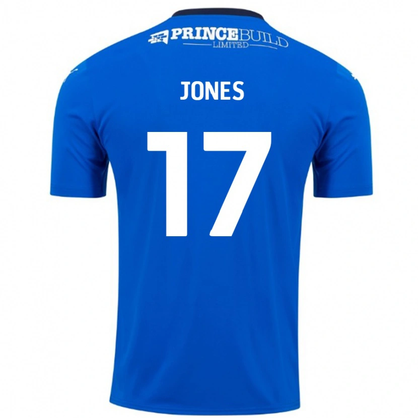 Danxen Donna Maglia Ricky-Jade Jones #17 Blu Bianco Kit Gara Home 2024/25 Maglietta